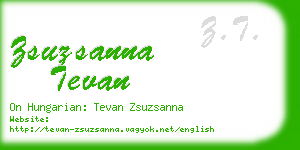 zsuzsanna tevan business card